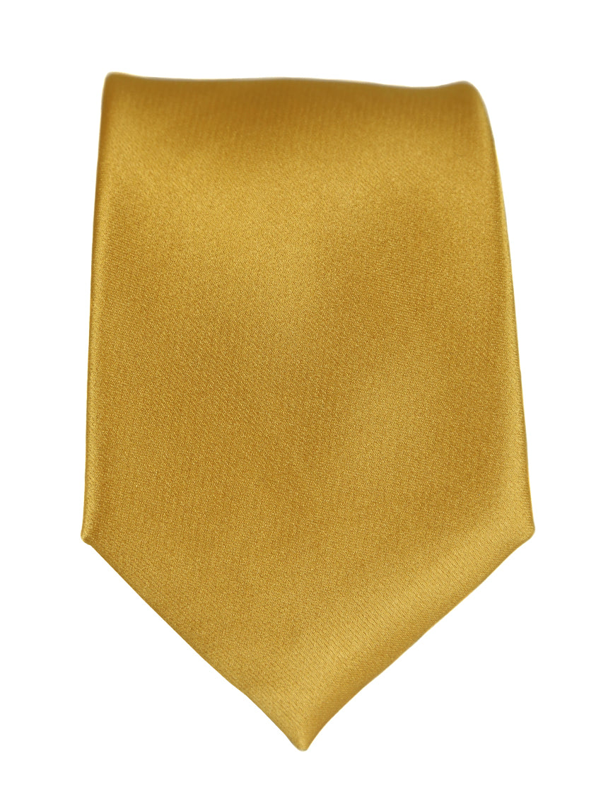 Classic Plain Yellow Necktie for Men - Elegant Formal & Business Attire Accessories for Weddings, Office & Special Occasions
