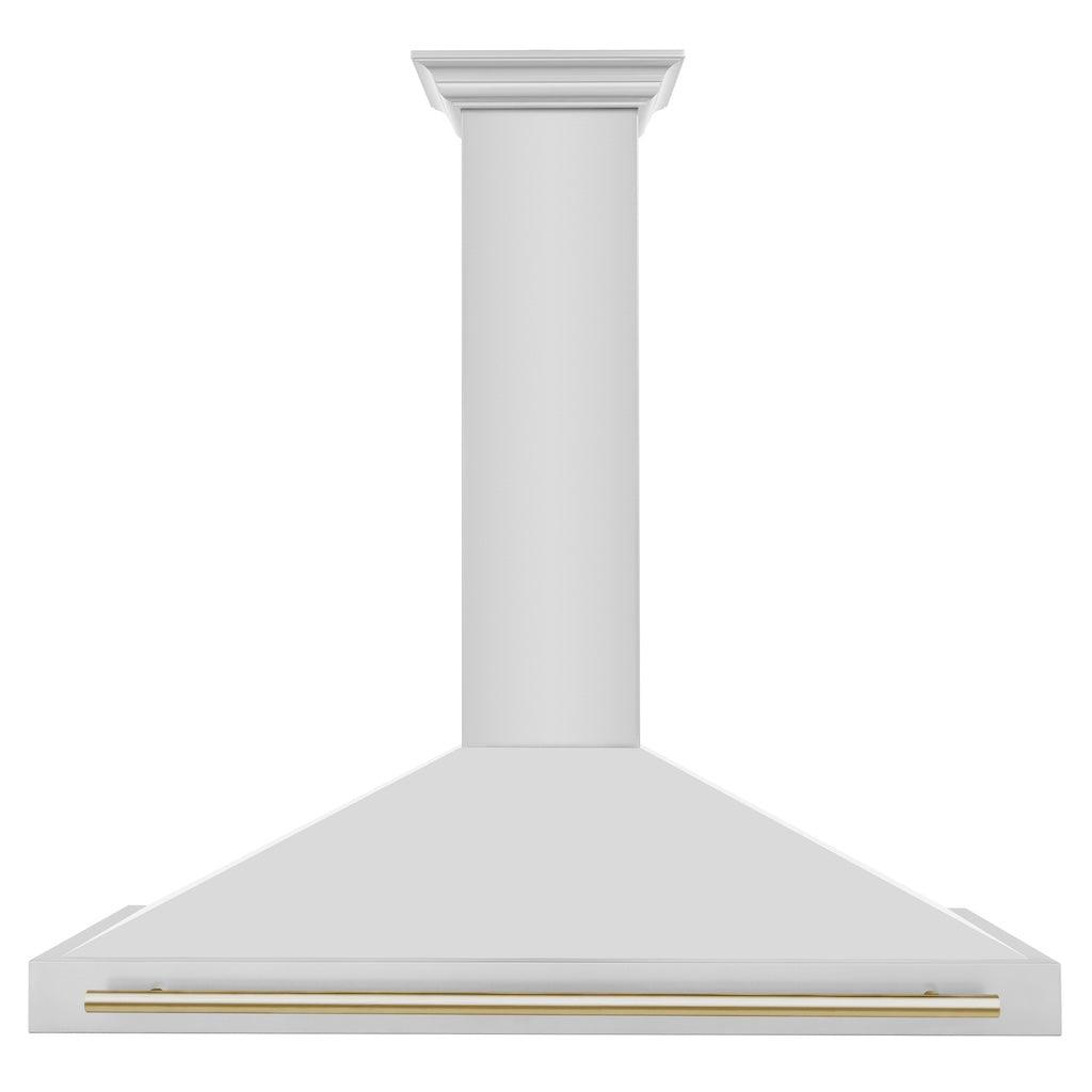 ZLINE KB4STZ G Autograph Edition Convertible Stainless Steel Range Hood with Polished Gold Accents - Professional Kitchen Ventilation for Modern Homes