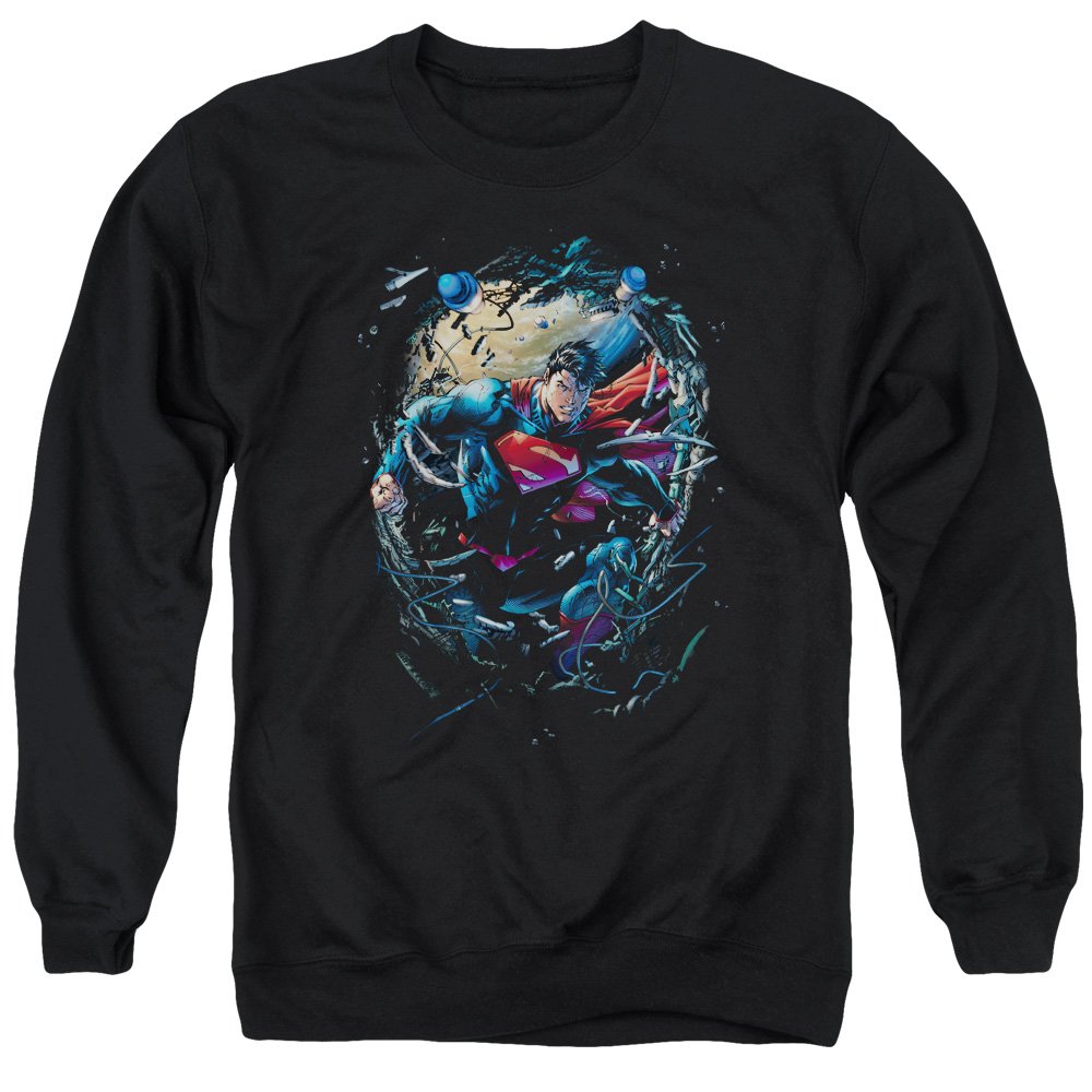 Superman Breaking Space Graphic Unisex Crewneck Sweatshirt for Men & Women | Casual Streetwear, Cosplay Costume, Gift for Superhero Fans