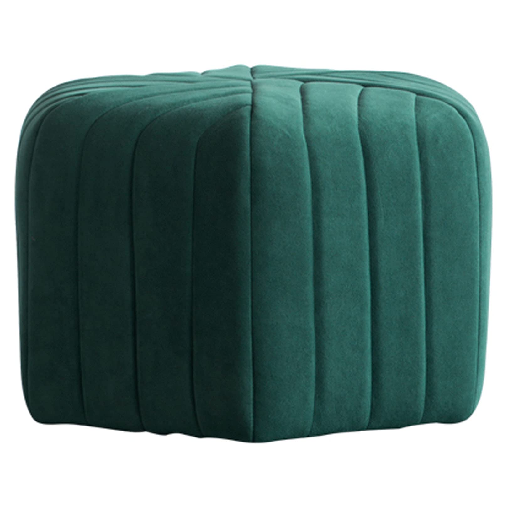 Nordic Velvet Ottoman Pouffe Stool - Soft Sponge Cushion Footrest for Living Room, Bedroom & Hallway - Stylish Accent Furniture for Sofa, Coffee Table & Lounge Areas - Comfortable Small Stool with Plush Velvet Fabric - Perfect for Relaxing Feet or Extra Seating