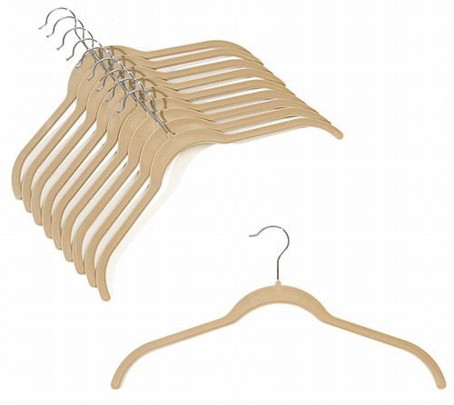 Slim Line Camel Shirt Hanger - Space Saving Clothes Hangers for Closet Organization - Perfect for Travel, Dorm, and Small Spaces