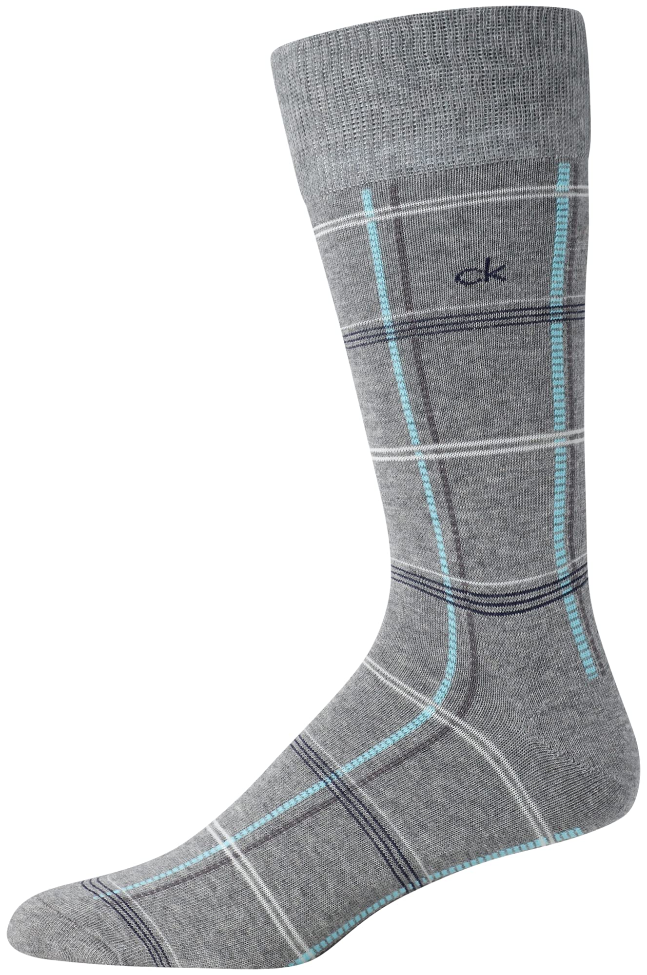 Calvin Klein Men's Cotton Blend Crew Dress Socks - 4 Pack Patterned Casual & Formal Socks for Work, Office & Everyday Wear