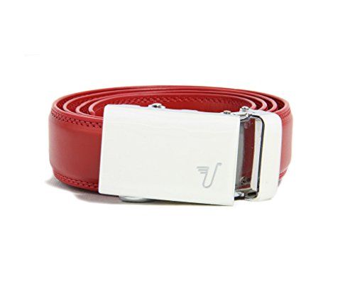 White Buckle & Red Leather