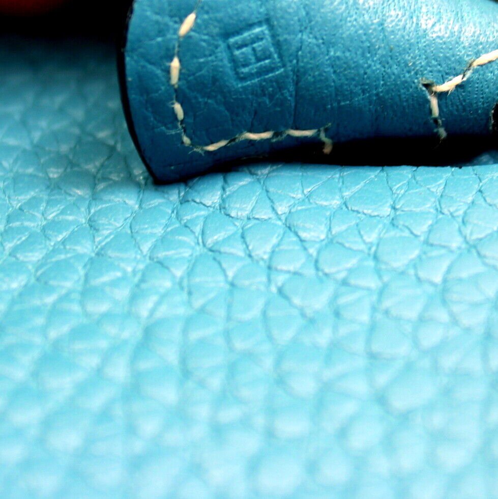 Authentic Hermes Evelyne Blue Jean Clemence Leather PM Handbag Purse for Women - Luxury Everyday Shoulder Bag for Work, Travel & Casual Outings