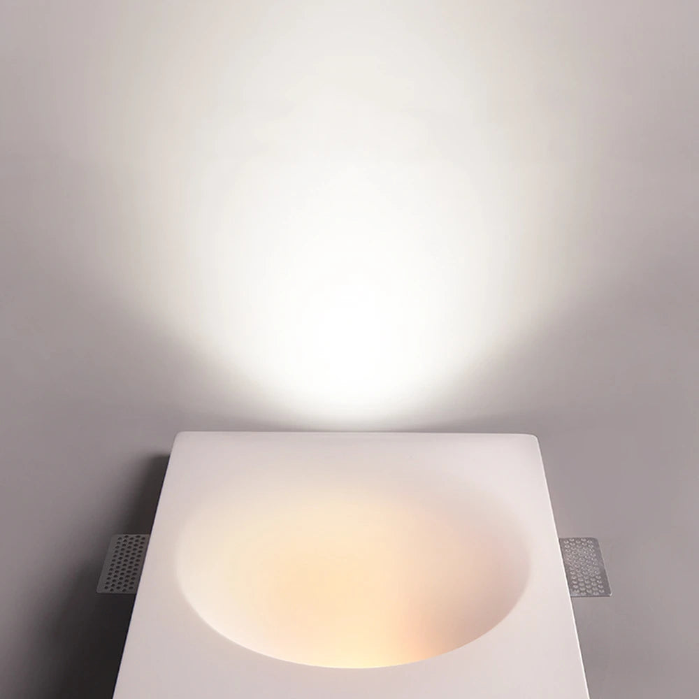 Modern Recessed LED Wall Light - Dimmable Waterproof Indoor/Outdoor Lighting for Living Room, Bedroom, Hallway & Patio