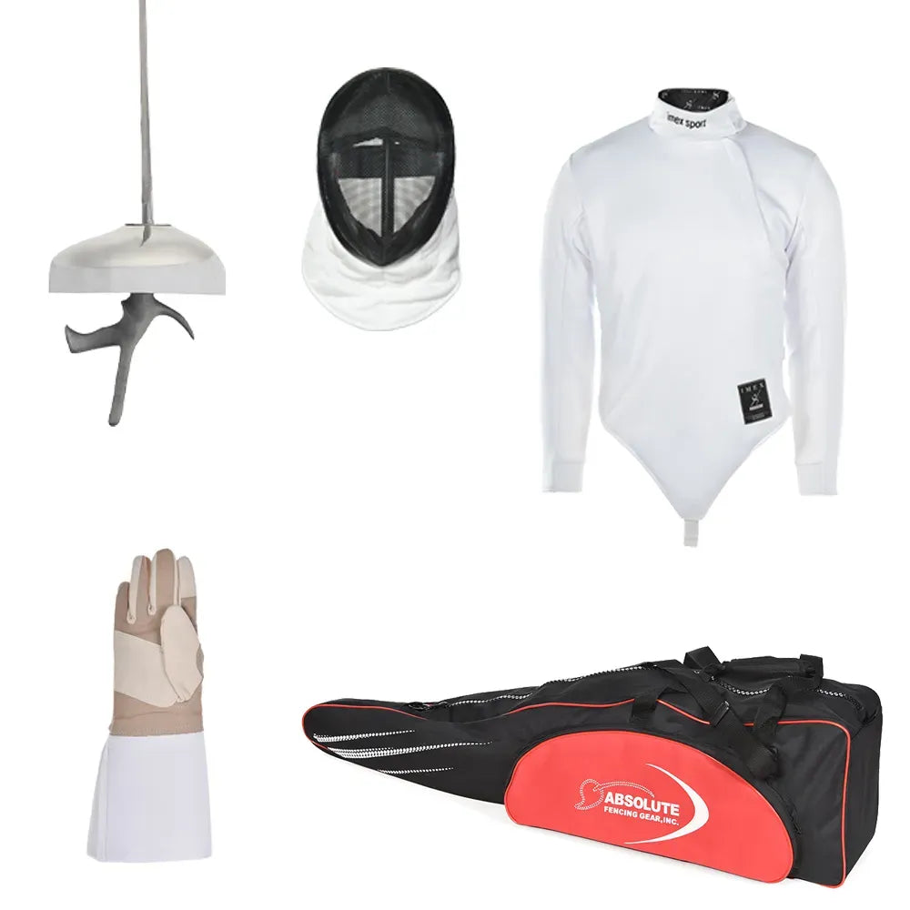 5-Piece Starter Non-Electric Epee Fencing Kit - Lightweight Practice Foil for Beginners - Perfect for Training, Duels & Sport Fencing at Home or Club