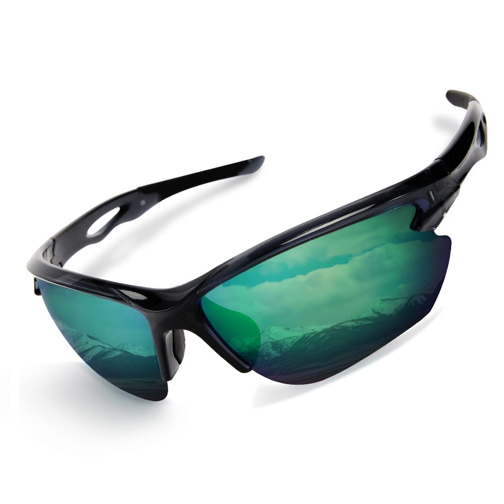 Polarized Sports Sunglasses for Men & Women - UV400 Protection, Unbreakable Frame - Ideal for Fishing, Cycling, Baseball & Golf - Outdoor Activity Sunglasses