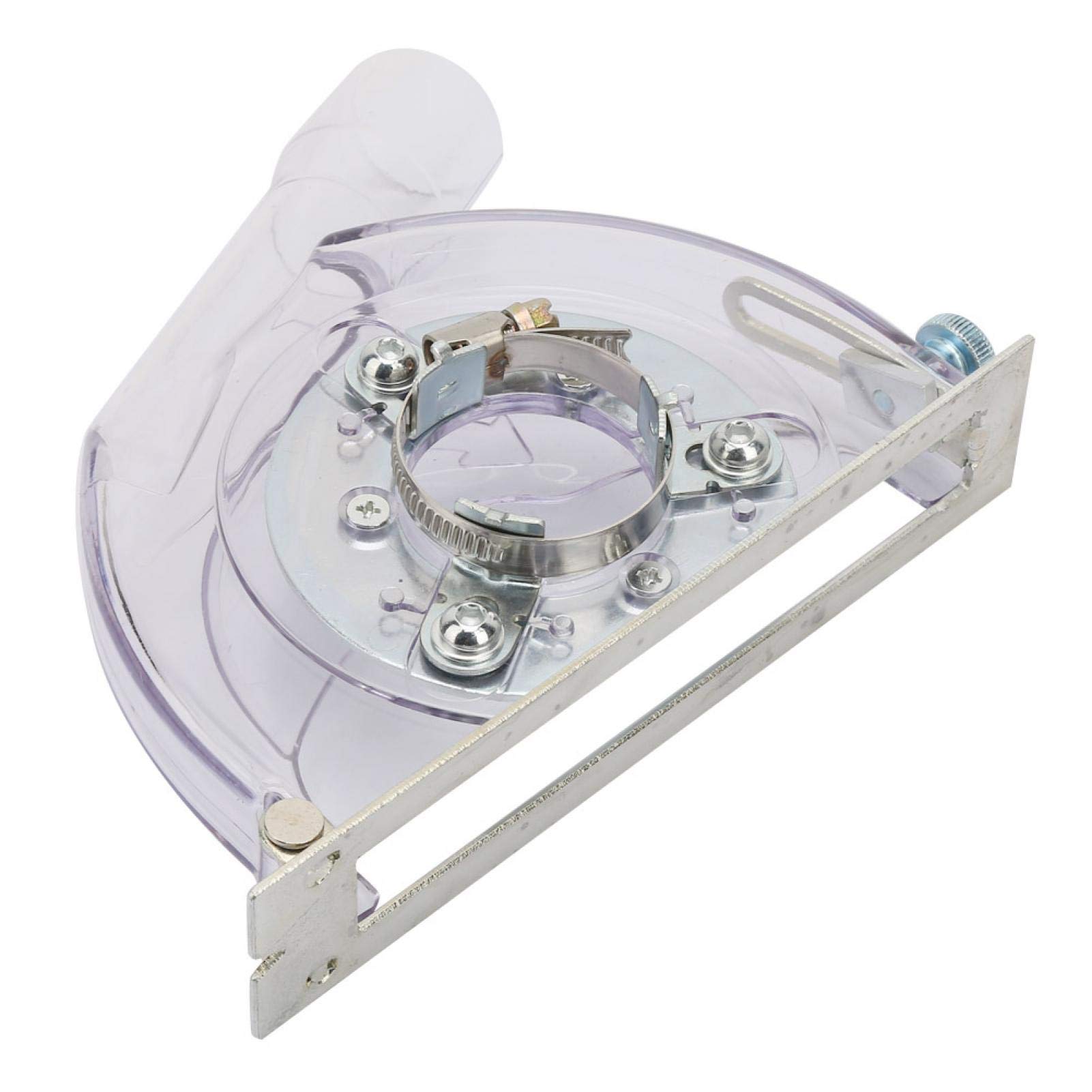 5 Inch Universal Angle Grinder Dust Shroud Cover - Clear Vacuum Dust Shield for 100/125/150mm Hand Grinders | Dry Grinding Protection | Perfect for Concrete, Tile & Metal Work Surfaces