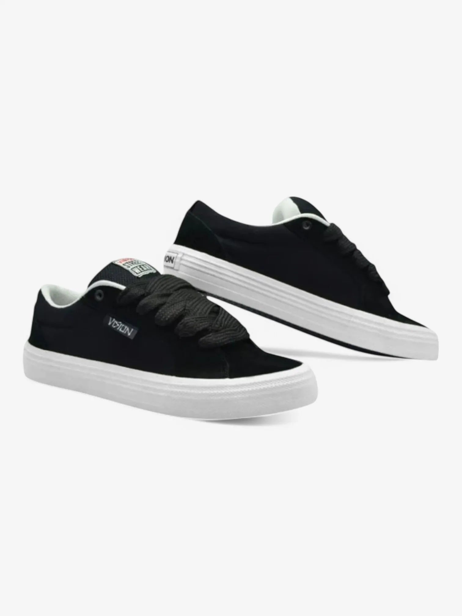 Vision Street Wear Odd Cirkus Skate Shoes - Black & White High Top Sneakers for Men & Women | Perfect for Skateboarding, Street Fashion & Casual Wear