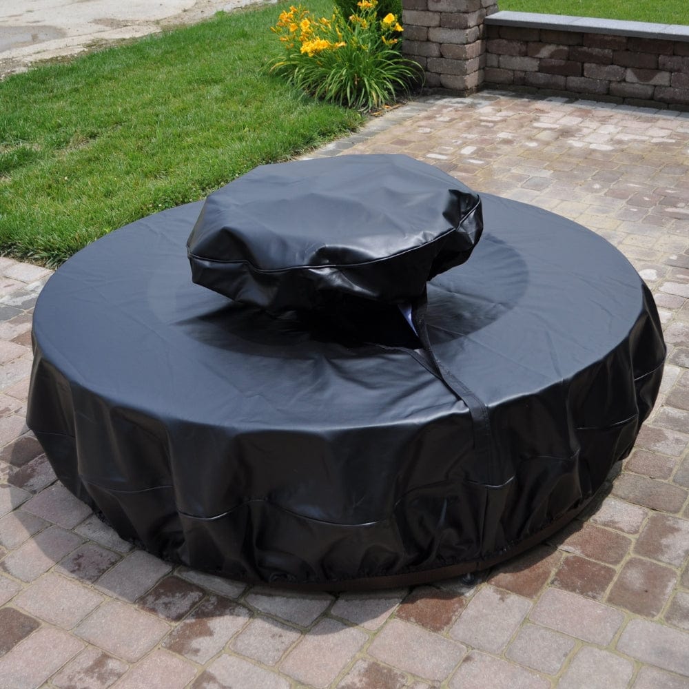 Durable HPC Vinyl Fire Pit Covers – Weatherproof & UV-Resistant Protection for Outdoor Fire Pits – Perfect for Patio, Deck, and Backyard Use