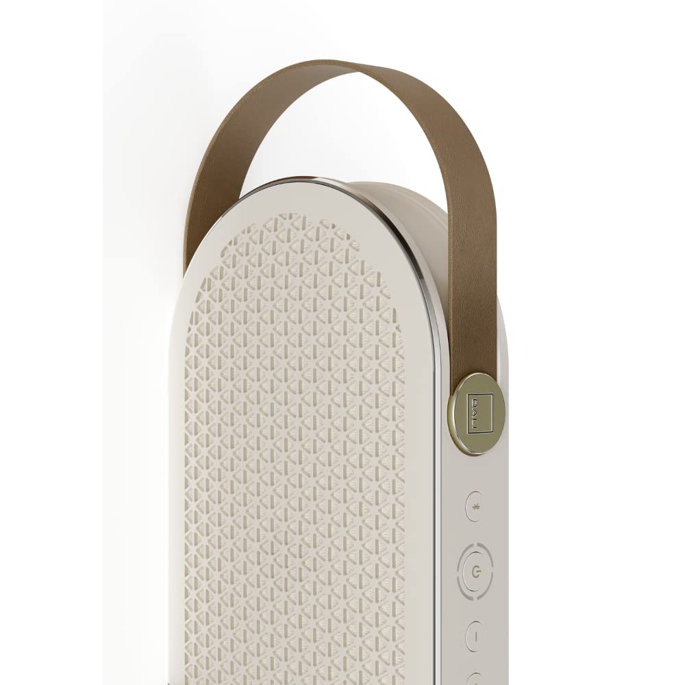 DALI Katch G2 Portable Bluetooth Speaker - Wireless Compact Outdoor Speaker with 30 Hours Playtime, 95dB Sound Pressure, Fabric Dust Cap (Caramel White) - Perfect for Travel, Beach, Camping & Home Use