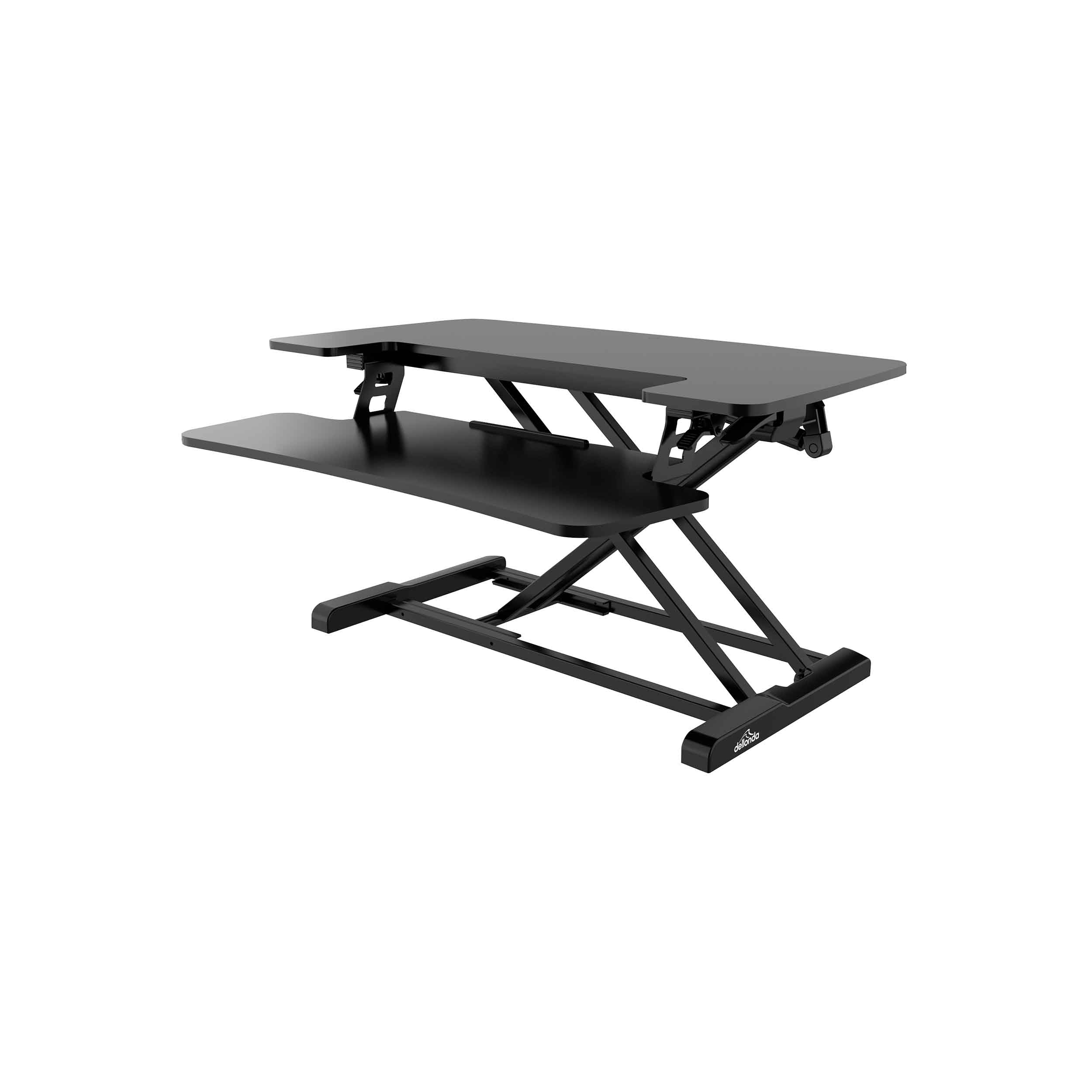 71cm Height Adjustable Standing Desk Converter Riser - 50cm Max Height, 15kg Weight Capacity - Ergonomic Workstation Solution for Home & Office Use