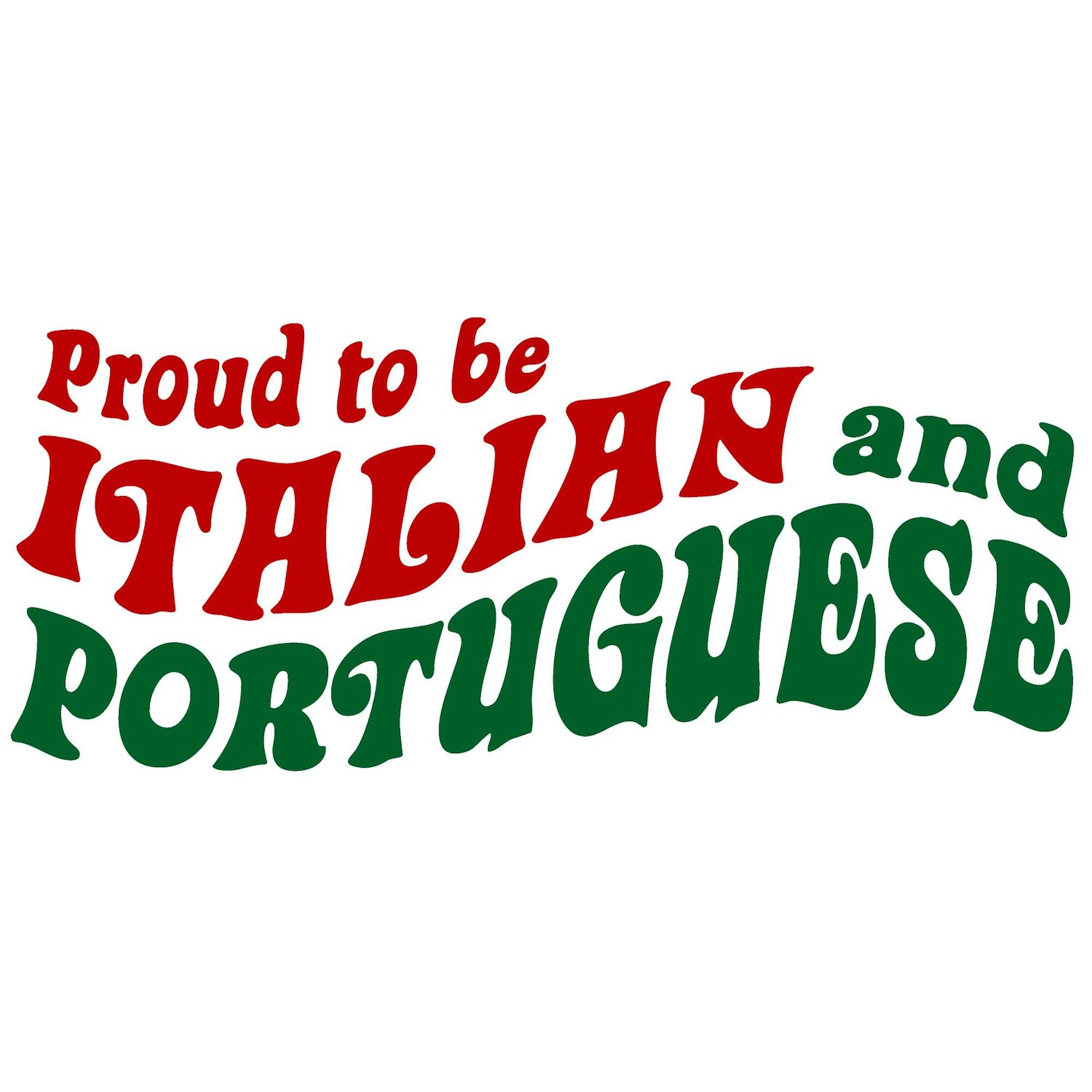 Proud Italian & Portuguese Oval Car Bumper Sticker - Waterproof Vinyl Decal for Cars, Laptops, Windows | CafePress