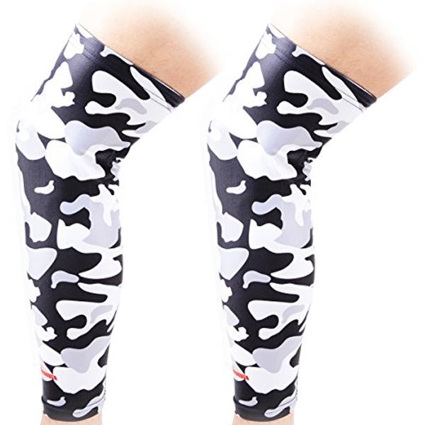 Camo Basketball Knee Sleeves - Compression Support for Men & Women - Breathable Knee Pads for Basketball, Volleyball, Running & Workouts - Perfect for Sports Injury Prevention & Recovery