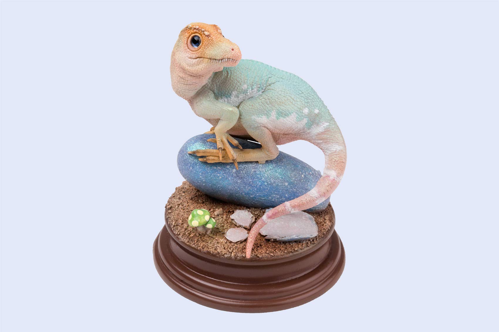 Mu See Studio Realistic Velociraptor Dinosaur Statue - Blue Resin Dromaeosauridae Figure for Collectors, Home Decor & Gifts | Perfect for Jurassic-Themed Displays, Office Decor & Dinosaur Enthusiasts