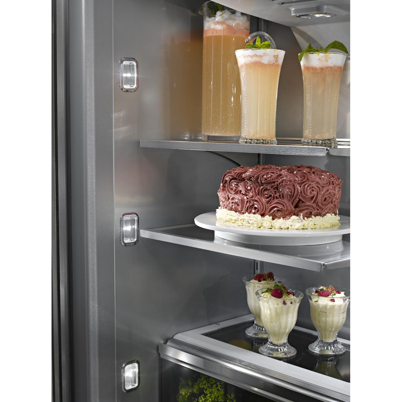 KitchenAid 43-Inch 24.2 cu.ft. French Door Refrigerator with Platinum Interior Design - Energy Efficient Stainless Steel Fridge for Modern Kitchen & Open Floor Plan Homes