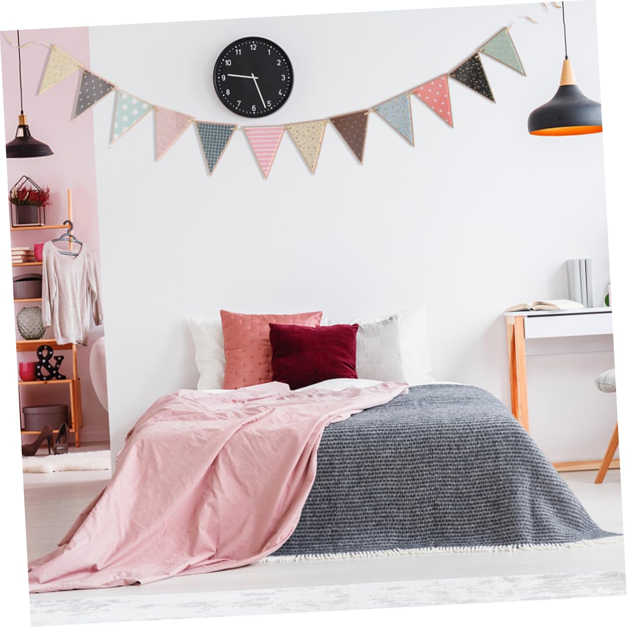 1PC Pull The Flag Birthday Banner - Merry Birthday Party Decor with Cartoon Design for Baby Showers, Kids Parties & Room Decoration