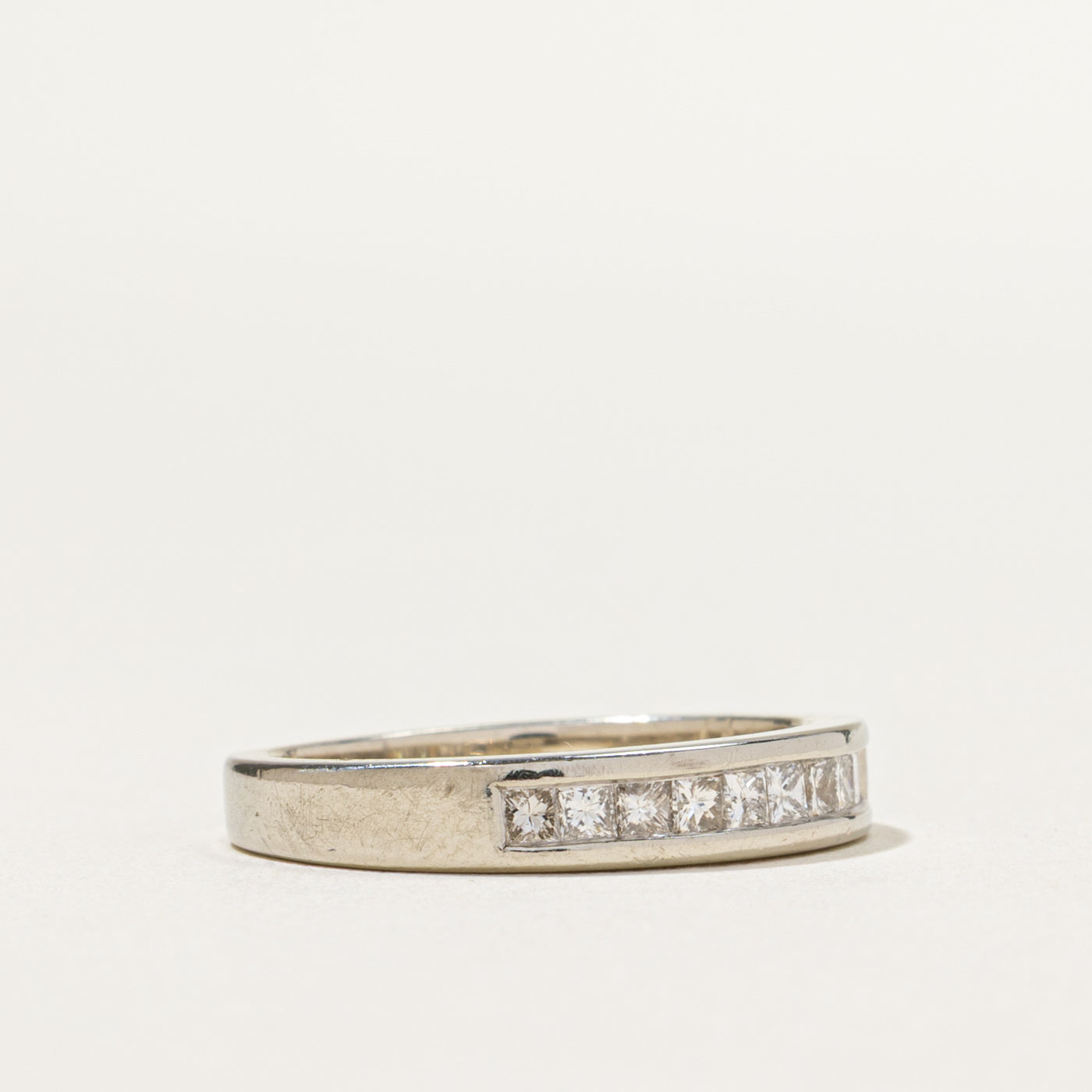 Semi Eternity Diamond Wedding Band Ring | 0.20ctw Round Cut Diamond | Size 5.5 | Perfect for Anniversary, Engagement & Bridal Jewelry Gifts