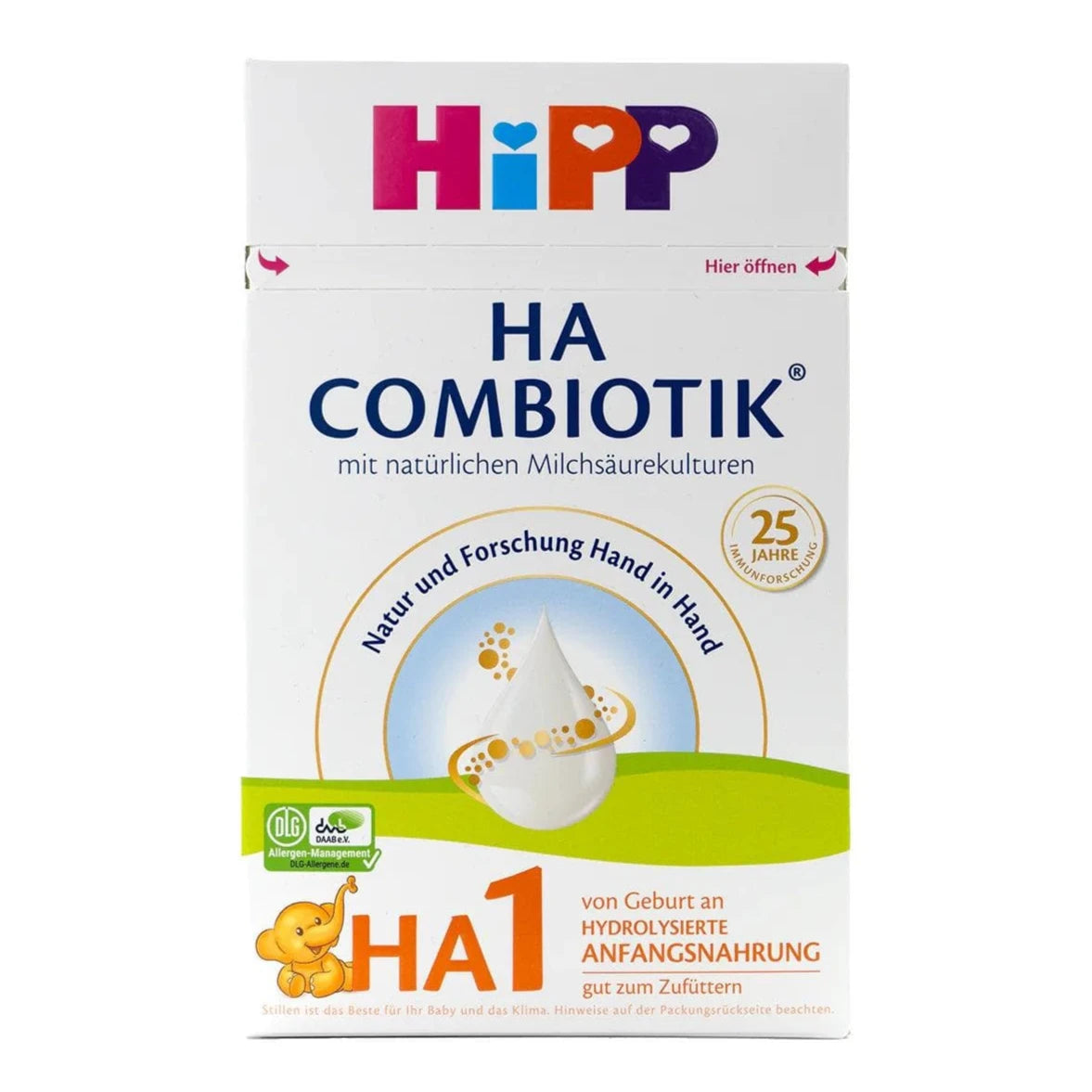 HIPP HA Stage 1 Combiotik Hypoallergenic Infant Formula - 600g German Import (EXP 12/13/26) | Gentle Nutrition for Sensitive Babies | Perfect for Newborns with Milk Protein Allergies or Digestive Issues