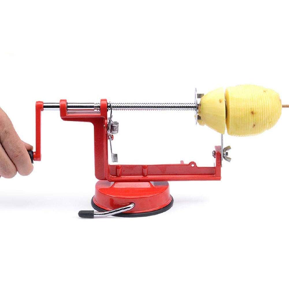 3 in 1 Peeler Machine - Hand Crank Spiralizer Slicer for Potatoes, Fruits & Vegetables | Easy-to-Use Kitchen Tool for Healthy Snacks, Salads & Meal Prep | Perfect for Home Cooking, Parties & Camping