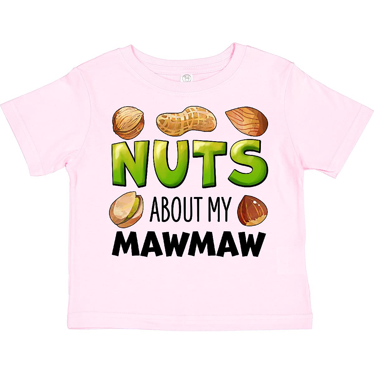 Inktastic 'Nuts About My Mawmaw' Peanut Almond Pistachio Toddler T-Shirt - Cute Casual Outfit for Grandparents Day & Family Gatherings