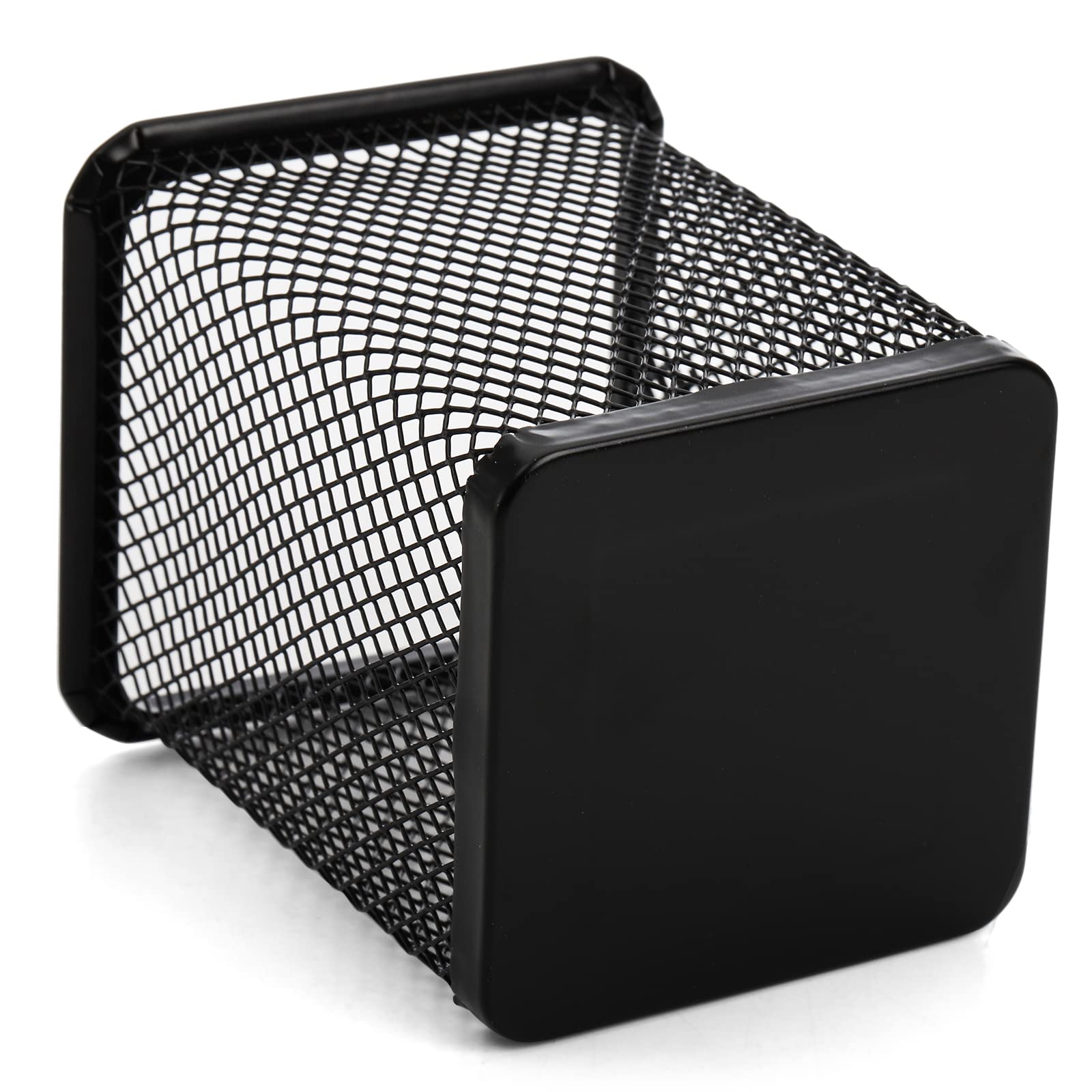 Nicunom 12 Pack Black Metal Pen Holder - Square Mesh Pencil Cup for Desk Organization | Office Supplies, School & Home Use