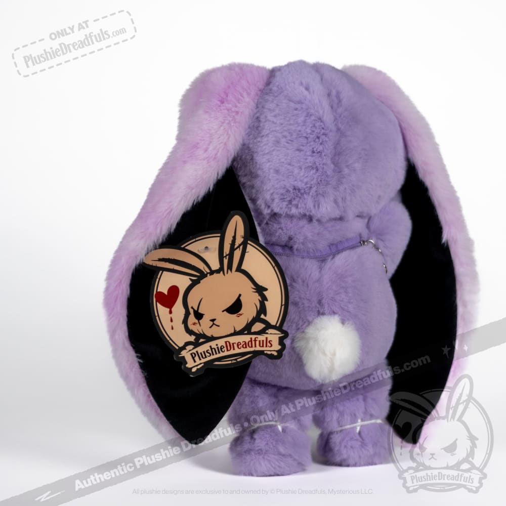 Plushie Dreadfuls Anxiety Rabbit Stuffed Animal - Purple Limited Edition Plush Toy for Stress Relief & Comfort | Perfect for Anxiety Support, Therapy, and Cuddling