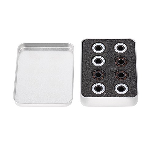 Premium Steel Ceramic Single Side Shield Miniature Ball Bearings - 16pcs/Set for Inline Roller Skates, Skateboards & RC Cars | High-Speed Performance & Durability