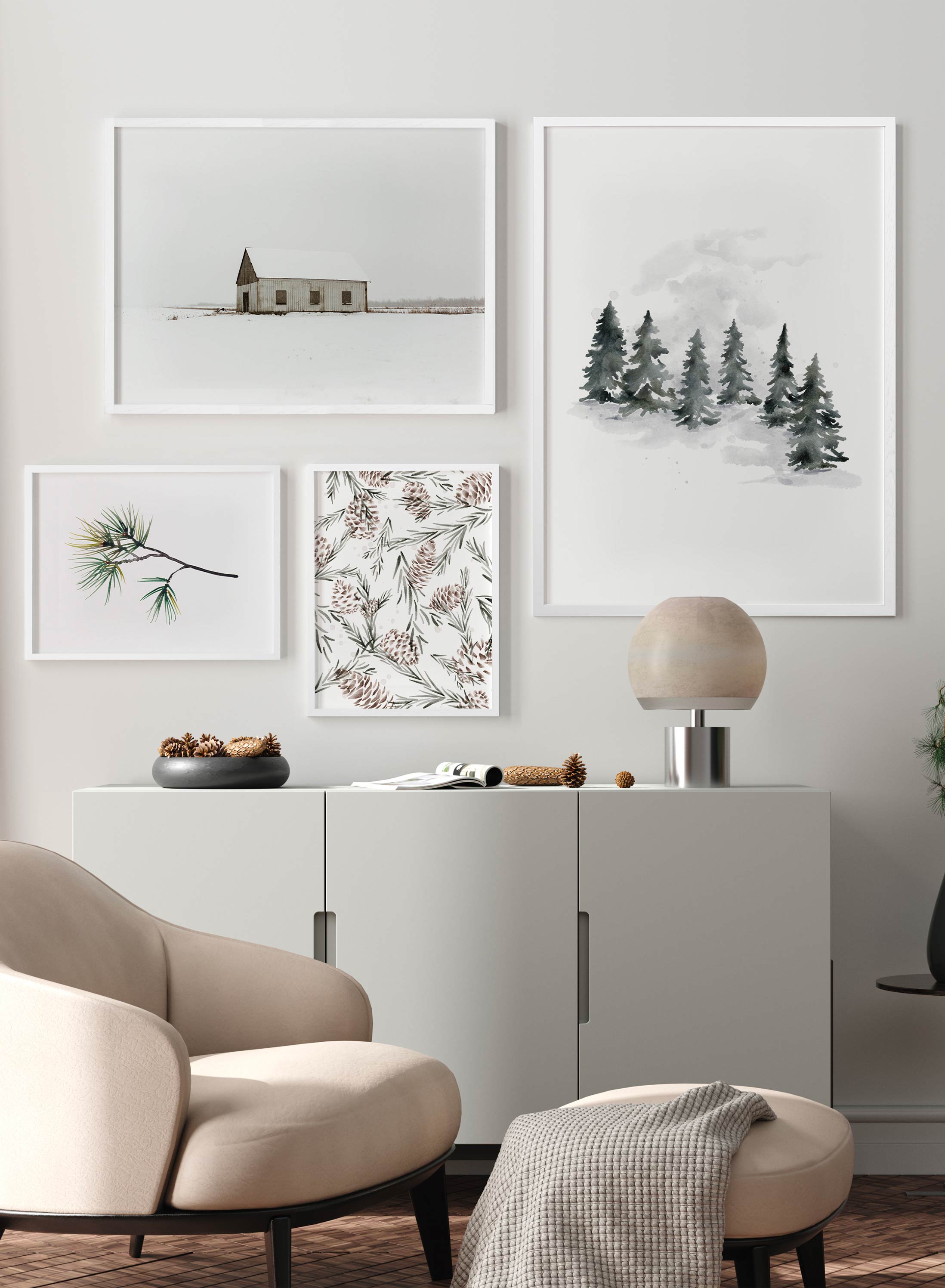 February Forest Wall Art Poster - Nature Landscape Print for Home & Office Decor - Perfect for Living Room, Bedroom & Office Wall Decoration