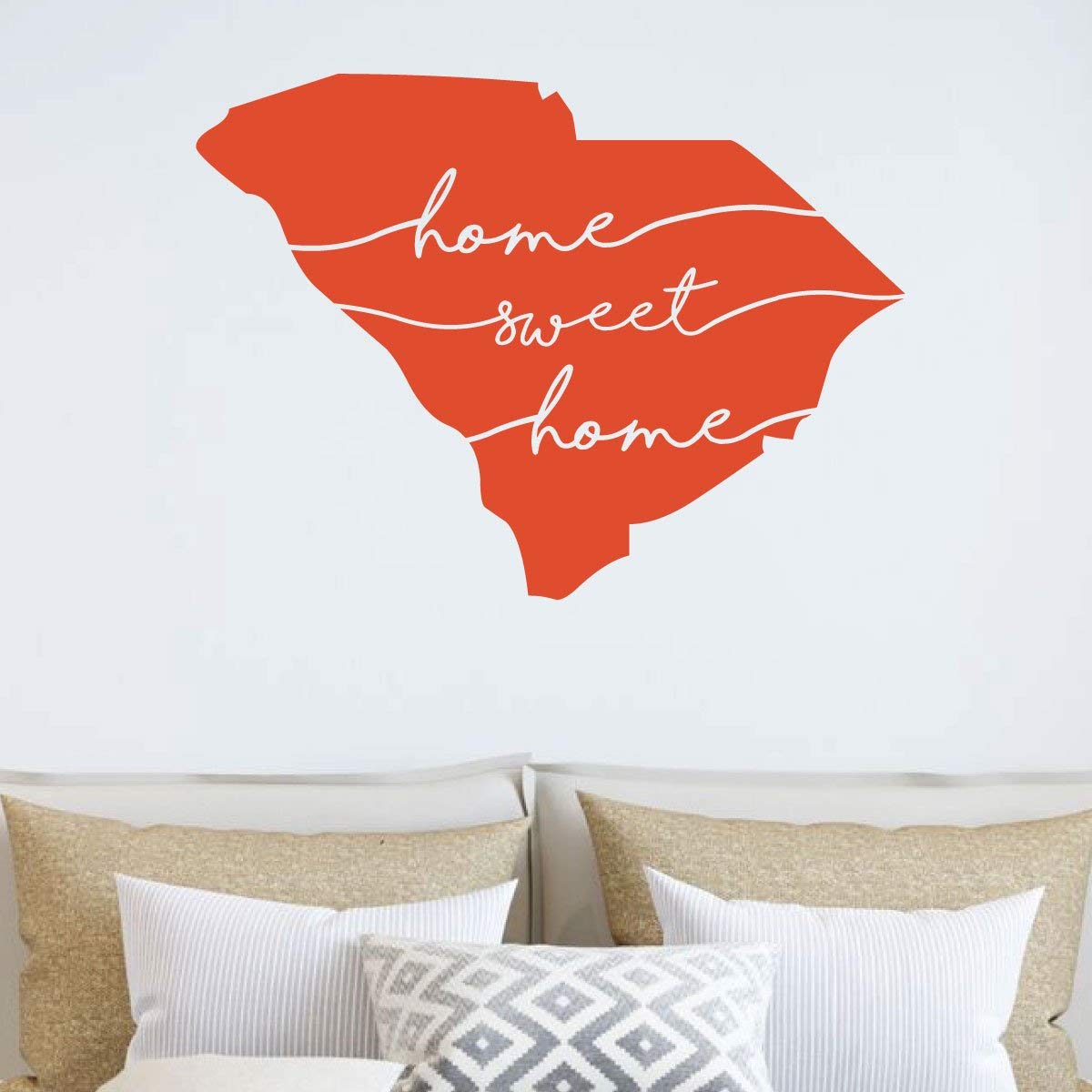 South Carolina Vinyl Wall Decal - Home Sweet Home Lettering with State Silhouette | Removable Home Decor for Living Room, Bedroom, Kitchen | Perfect for Southern Style Housewarming Gifts & Farmhouse Decor