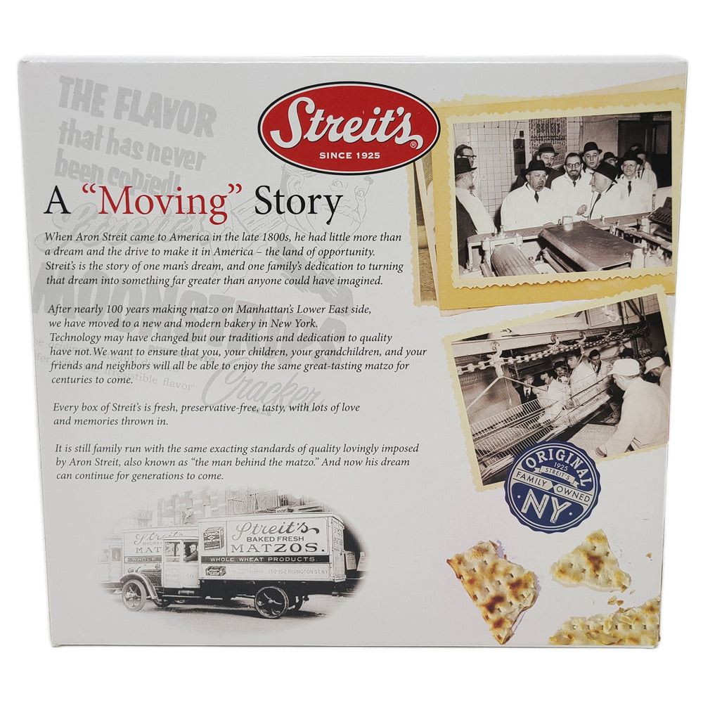 Streit's Unsalted Matzos Crackers 11 oz - Kosher Certified, Non-GMO, Perfect for Passover, Snacking & Cheese Pairing