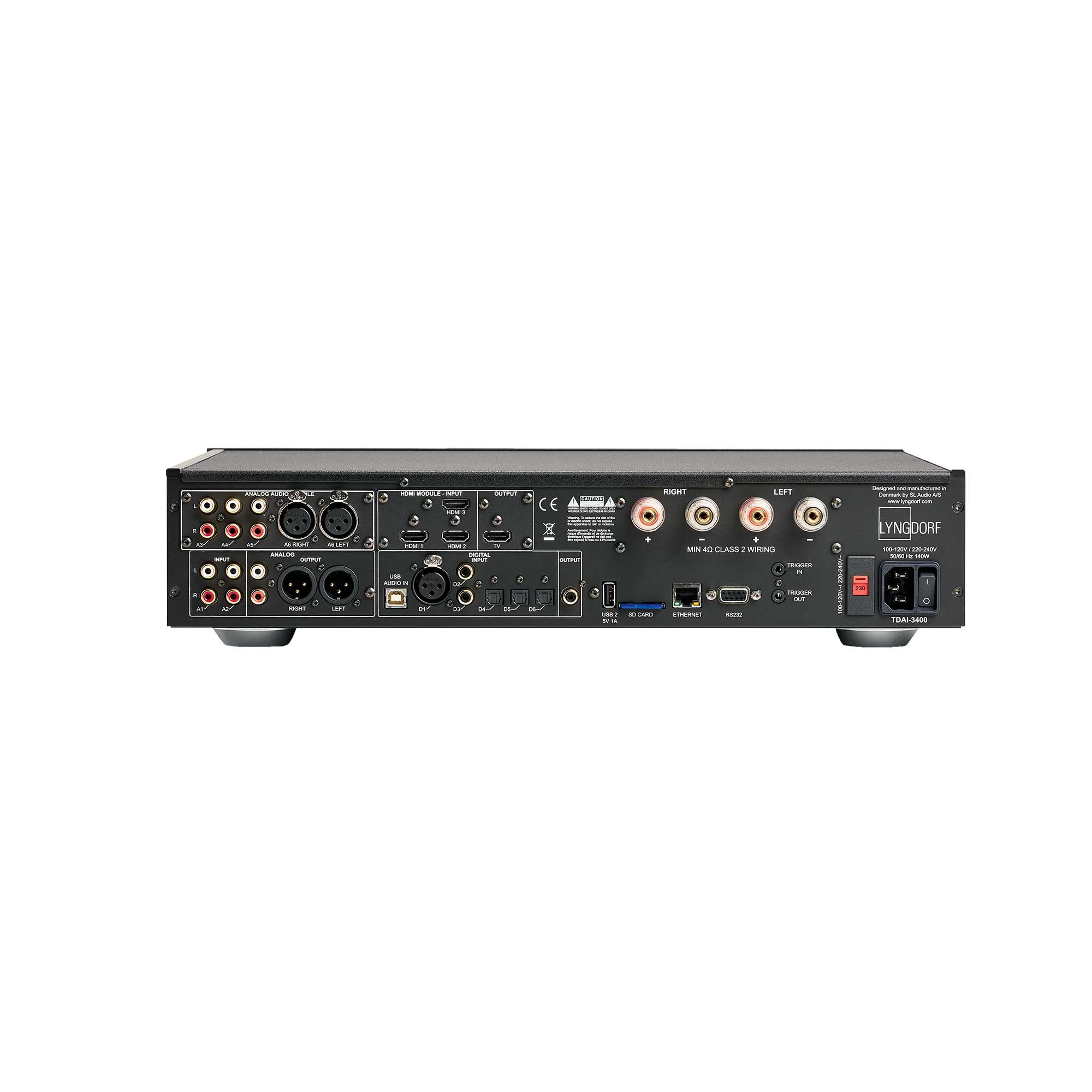 Lyngdorf TDAI 3400 Integrated Amplifier with RoomPerfect Technology - High-End Audio System for Home Theater & Music Listening