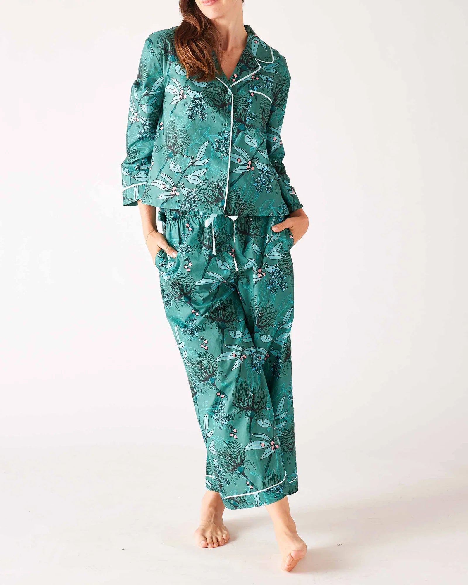 Secret Garden Pajama Set for Women - Soft Floral Printed Sleepwear, Comfortable Loungewear for Nighttime Relaxation & Cozy Home Wear