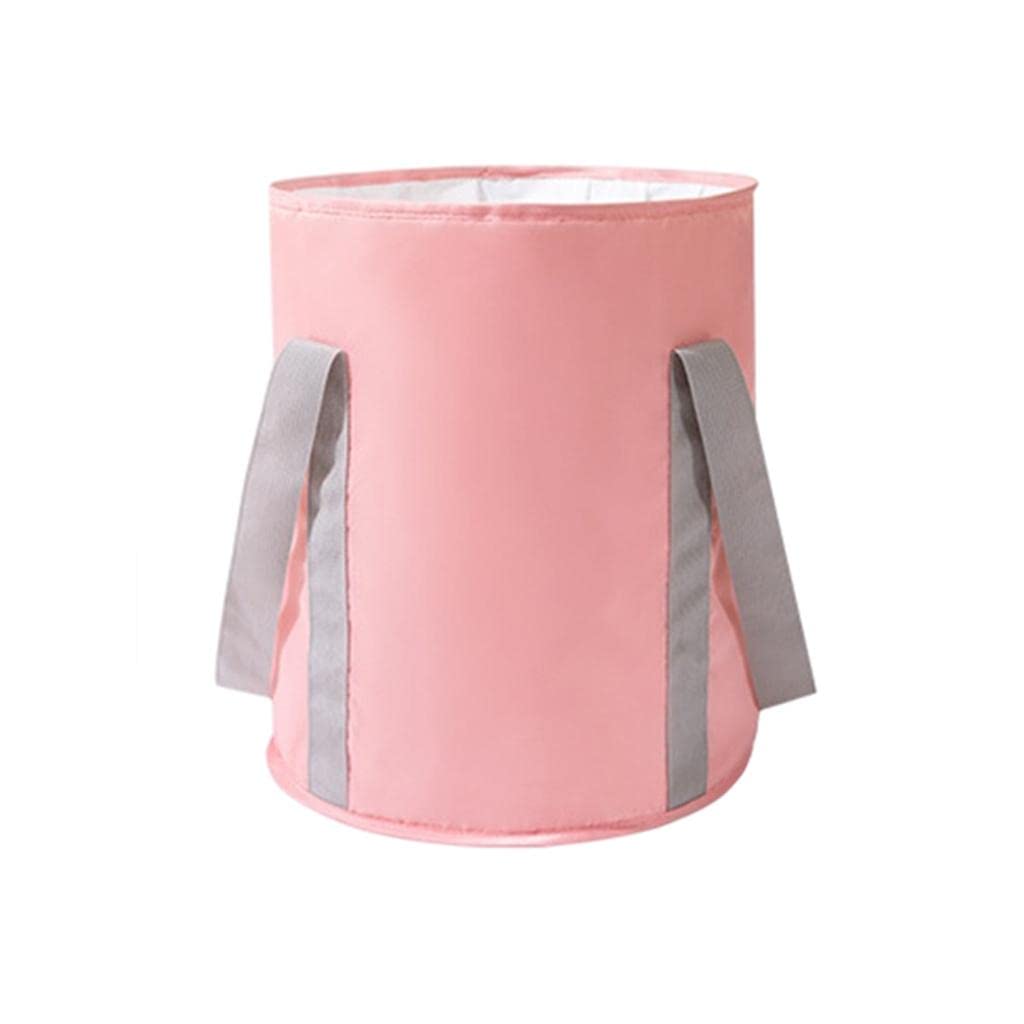 Portable Folded Foot Soak Bath Basin with Handles - Lightweight Washing Basket & Soaking Tub for Pedicure, Spa, Travel, Boating and Fishing (Pink) - Perfect for Home Relaxation, Salon Treatments & Outdoor Activities