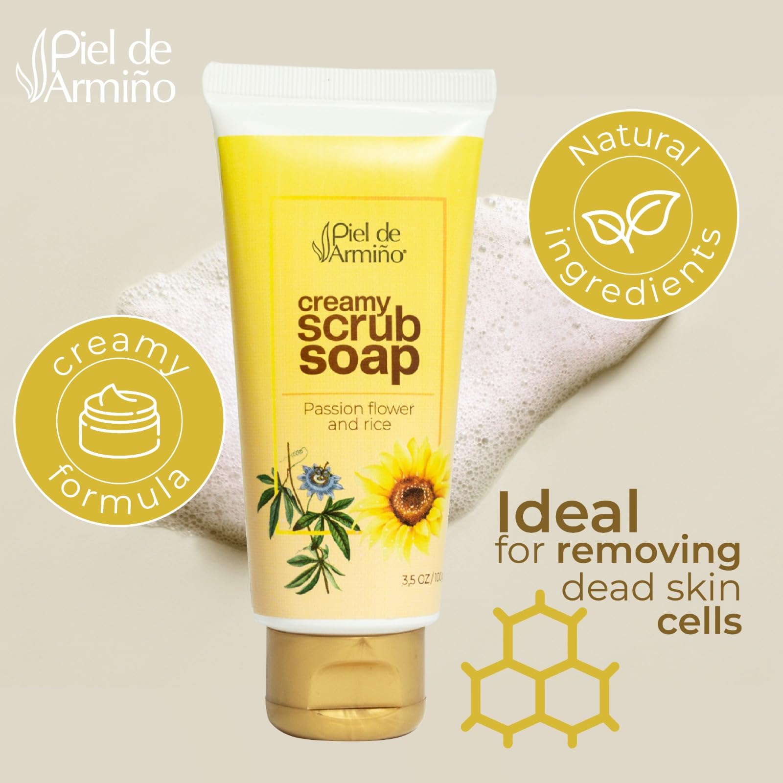 Gentle Exfoliating Body Scrubber & Face Cleanser - Shower Skin Care for Smooth & Glowing Skin - Perfect for Daily Use, Spa Days & Sensitive Skin