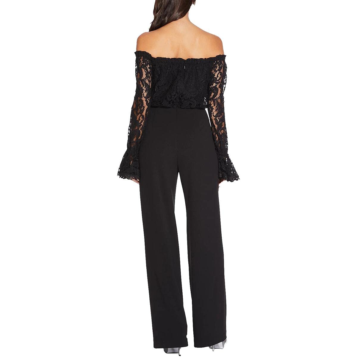 Adrianna Papell Women's Elegant Lace & Crepe Jumpsuit - Formal Evening Wear for Weddings, Parties & Special Occasions