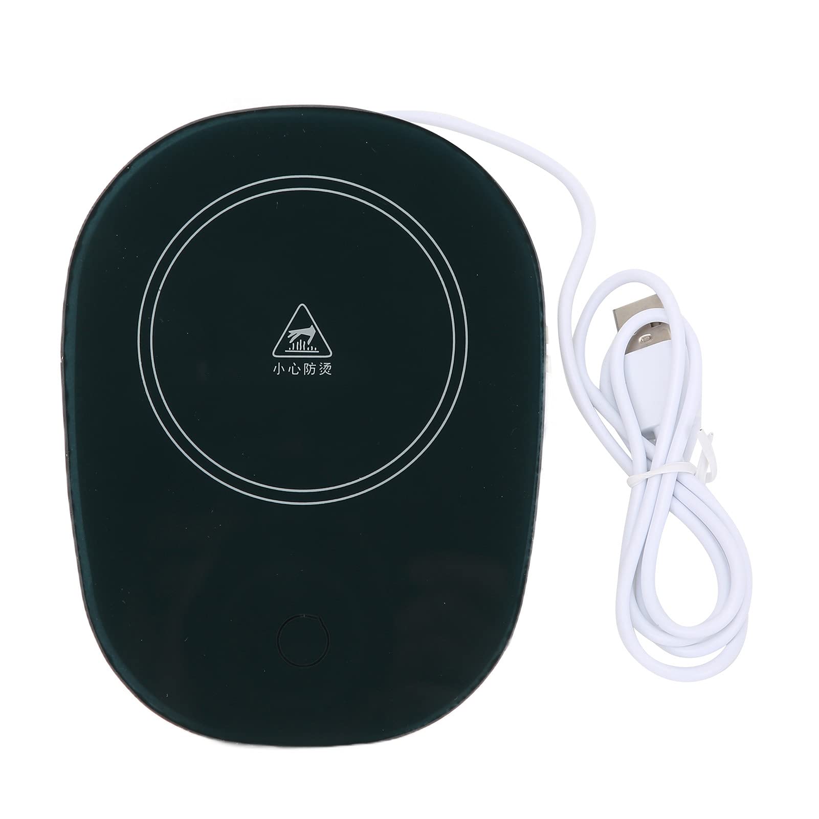 USB Coffee Mug Warmer Pad - Electric Smart Tea Cup Heating Mat for Desk, Office & Home Use | Keeps Beverages Warm | Compatible with All Mugs (Green)