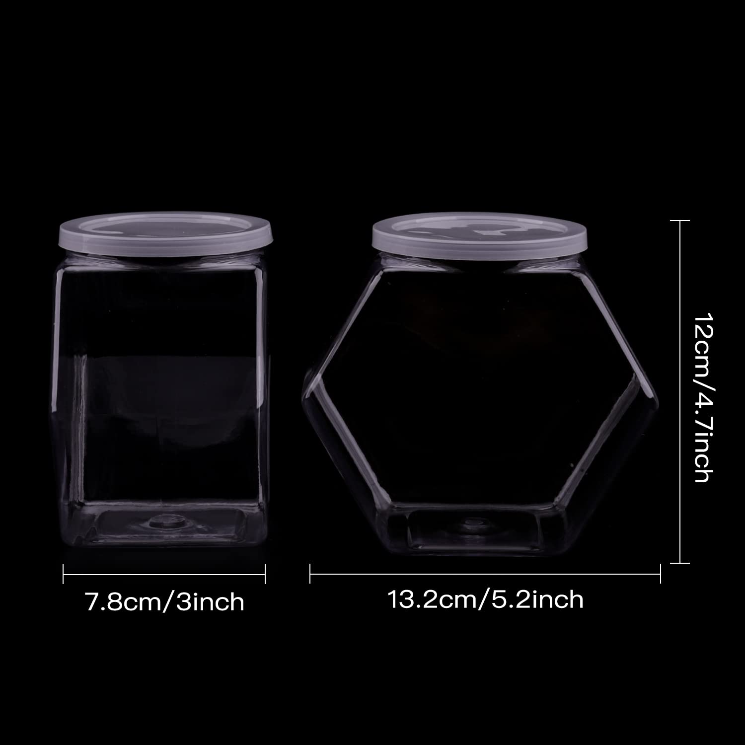 4-Piece 28.7 oz Plastic Candy Jars with Airtight Lids - Clear Cookie Storage Containers for Kitchen Counter, Candy Buffet & Party Decor - Perfect for Candies, Jelly Beans, Dog Treats, Snacks & Baking Supplies