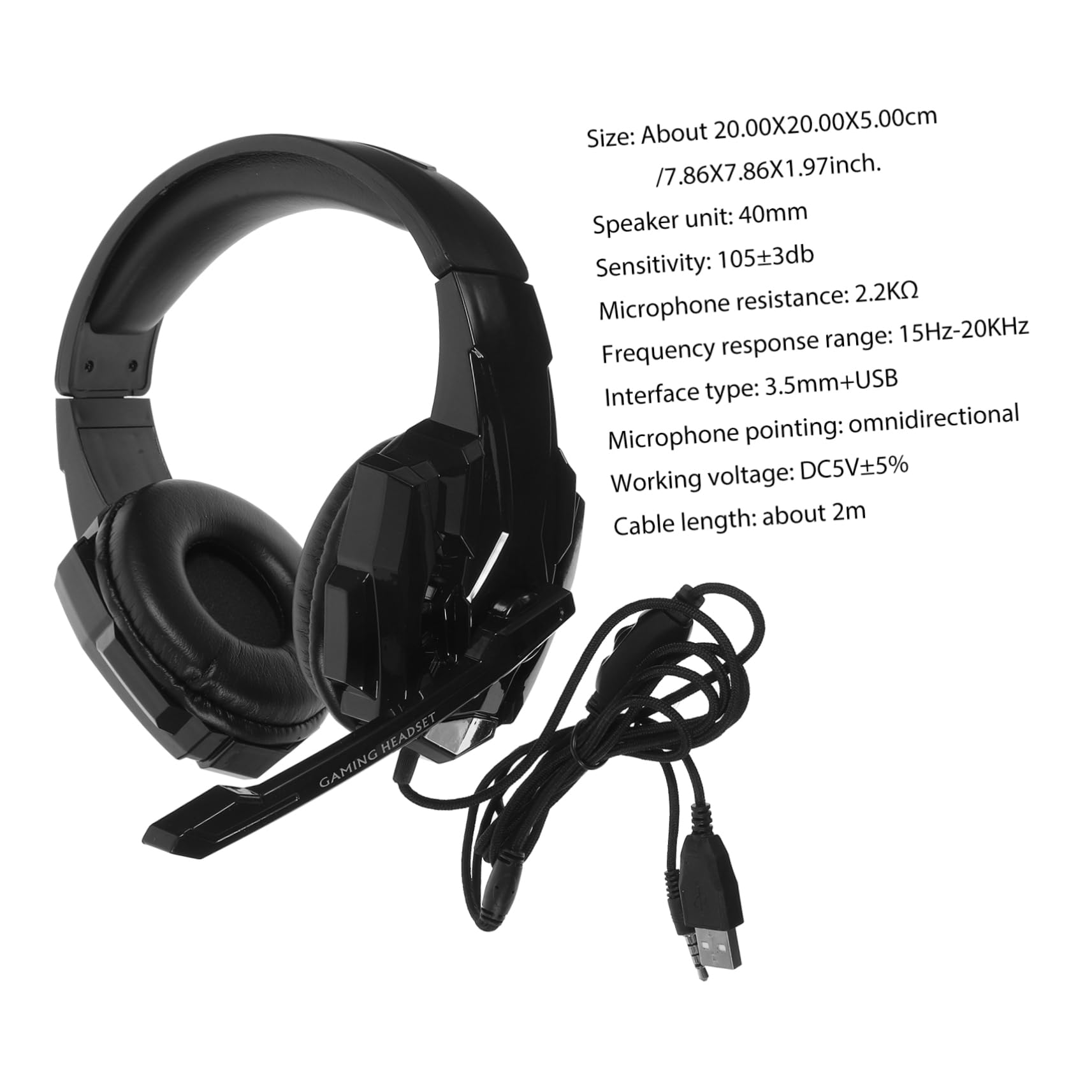 VILLFUL I3000 Gaming Headset with Microphone - Wired Over-Ear Esports Headphones with RGB Lighting, Noise Cancelling & Memory Foam Ear Cushions for PC, PS5, Xbox - Perfect for Competitive Gaming & Long Sessions