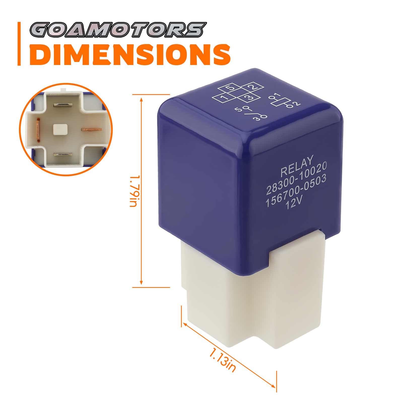 2Pcs 12V 4 Pin Relay Starter Relay 28300-10020 Compatible with Toyota Camry Corolla Highlander 4Runner Echo Scion xA xB RAV4 & Lexus GS300 ES330 LS400 RX300 (156700-0503) - Perfect for Automotive Electrical System Repairs and Upgrades