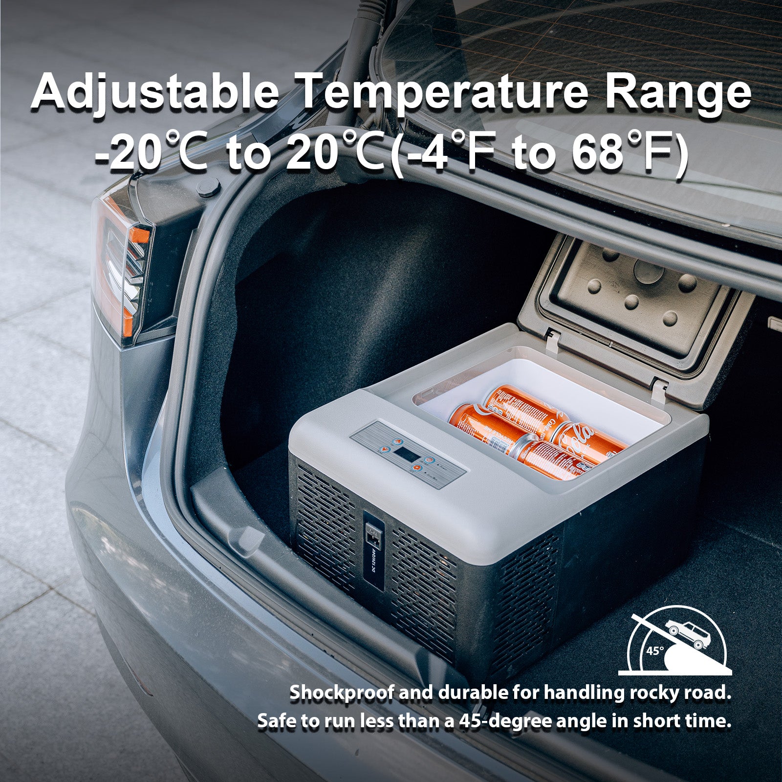 Alpicool C9PT 12V Portable Car Refrigerator - 18 Quart Compact Freezer for Road Trips, Camping & Outdoor Adventures | Black Mini Fridge for Cars, Trucks & RVs