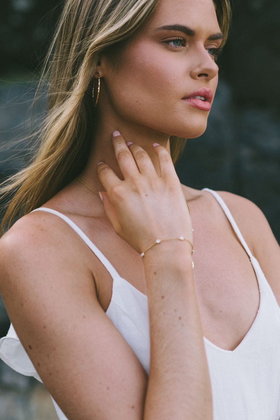Elara 18k Gold Plated Mother of Pearl Bracelet for Women - Elegant Jewelry Gift for Birthday, Anniversary & Special Occasions