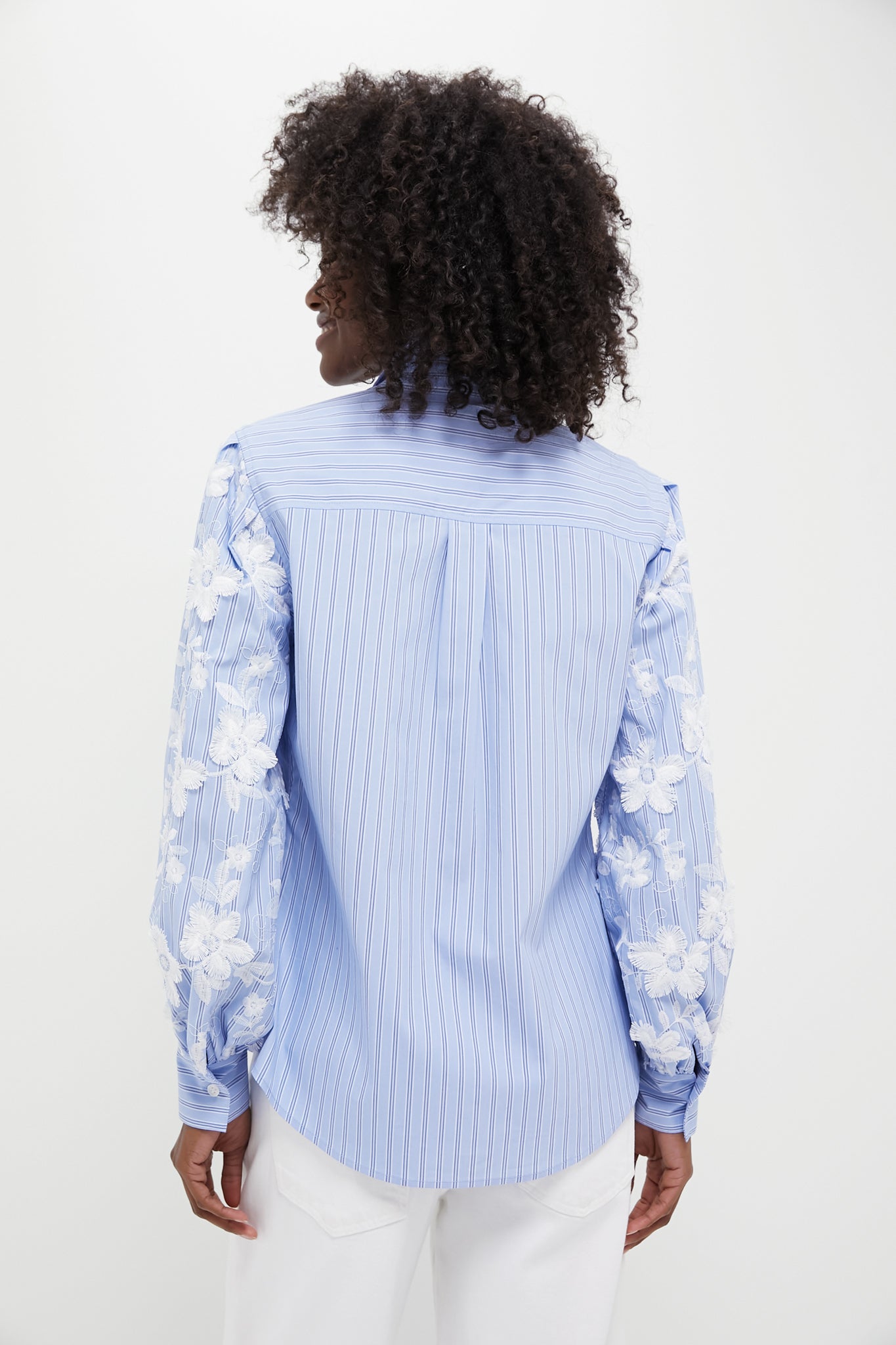 Blue Stripe Embroidered Carolina Button Down Shirt for Men - Perfect for Casual Wear, Office & Outdoor Activities