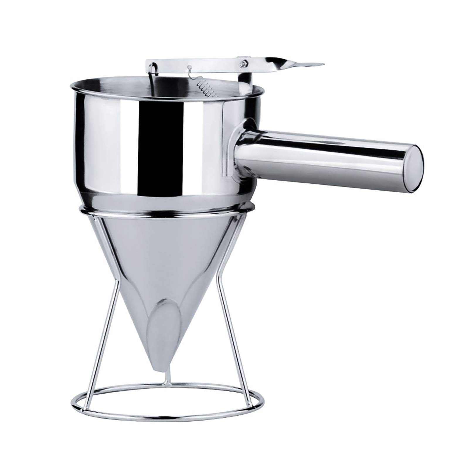 Premium Stainless Steel Funnel for Pancake Batter - Heavy Duty Conical Kitchen Funnel with Precise Pouring Spout - Perfect for Baking, Cooking, Pancake Making & Liquid Transfer