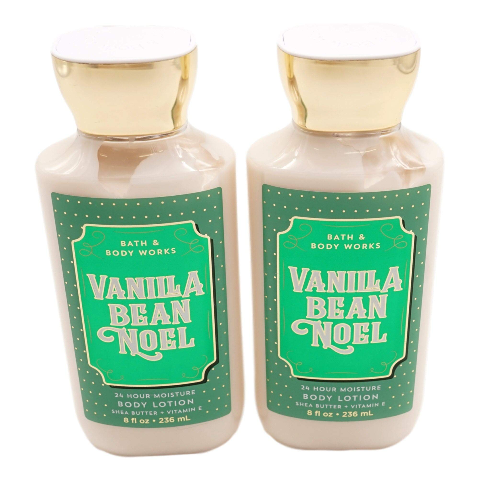 Vanilla Bean Noel Super Smooth Body Lotion 2-Pack (8 Oz Each) by Bath & Body Works - Hydrating Moisturizer for Dry Skin, Perfect for Winter Care & Daily Use