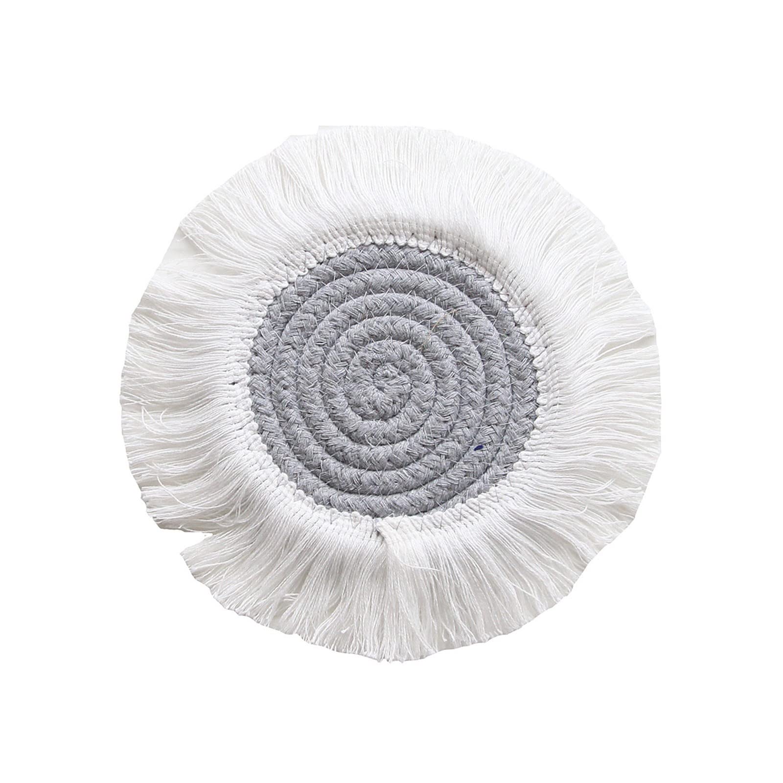 TEEGUI 14cm Cotton Insulation Placemat Set of 2 - Heat Resistant Woven Table Mats, Bowl Mats & Pot Holders - Nordic Style Kitchen & Dining Accessories for Hot Dishes, Outdoor Picnics and Cozy Home Decor