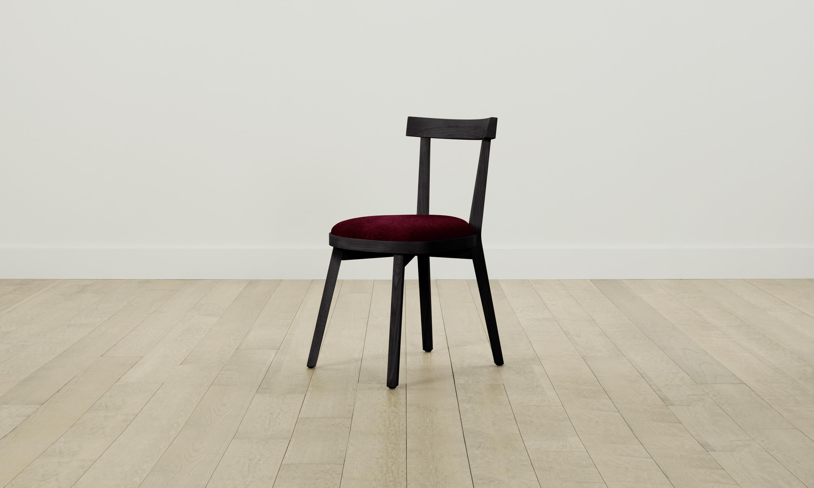 Allen Dining Chair - Mohair Upholstered in Crimson Red | Elegant & Comfortable Seating for Dining Room, Kitchen, or Home Office