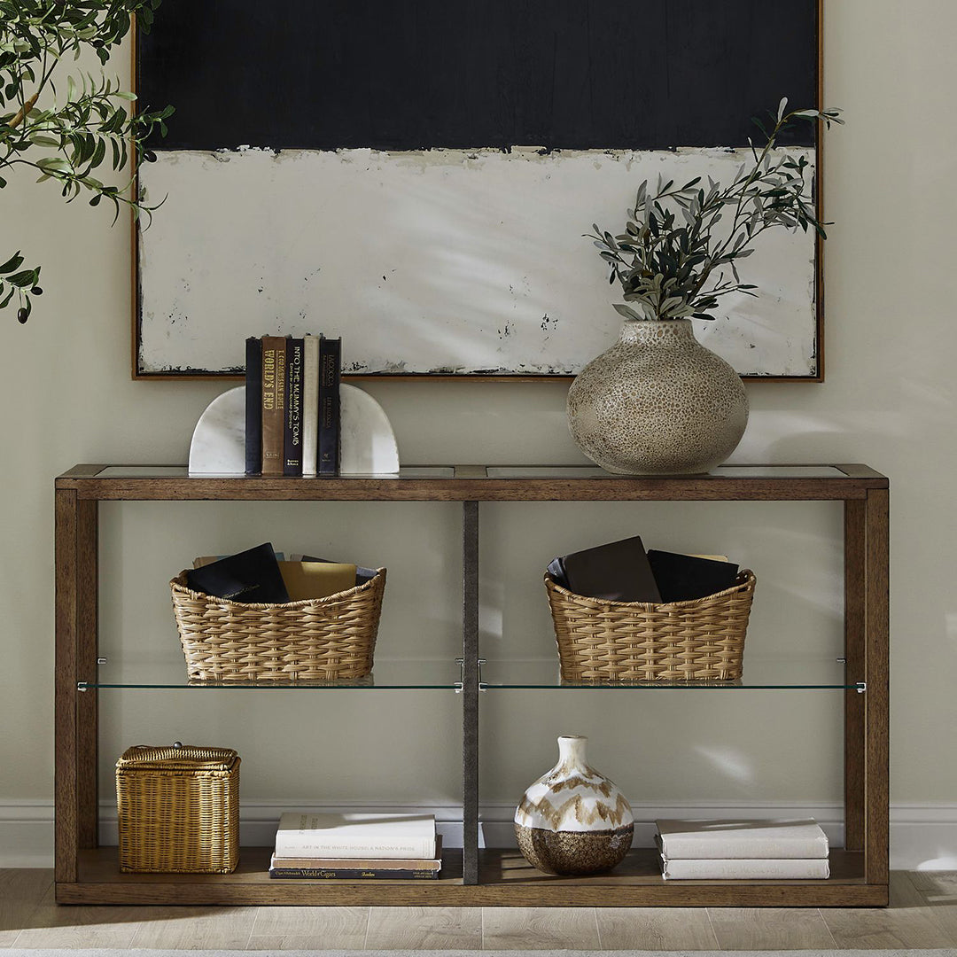 Bayhill Trellis Sofa Table - Elegant Console Table for Living Room, Entryway & Hallway - Perfect for Displaying Decor, Lamps & Essentials