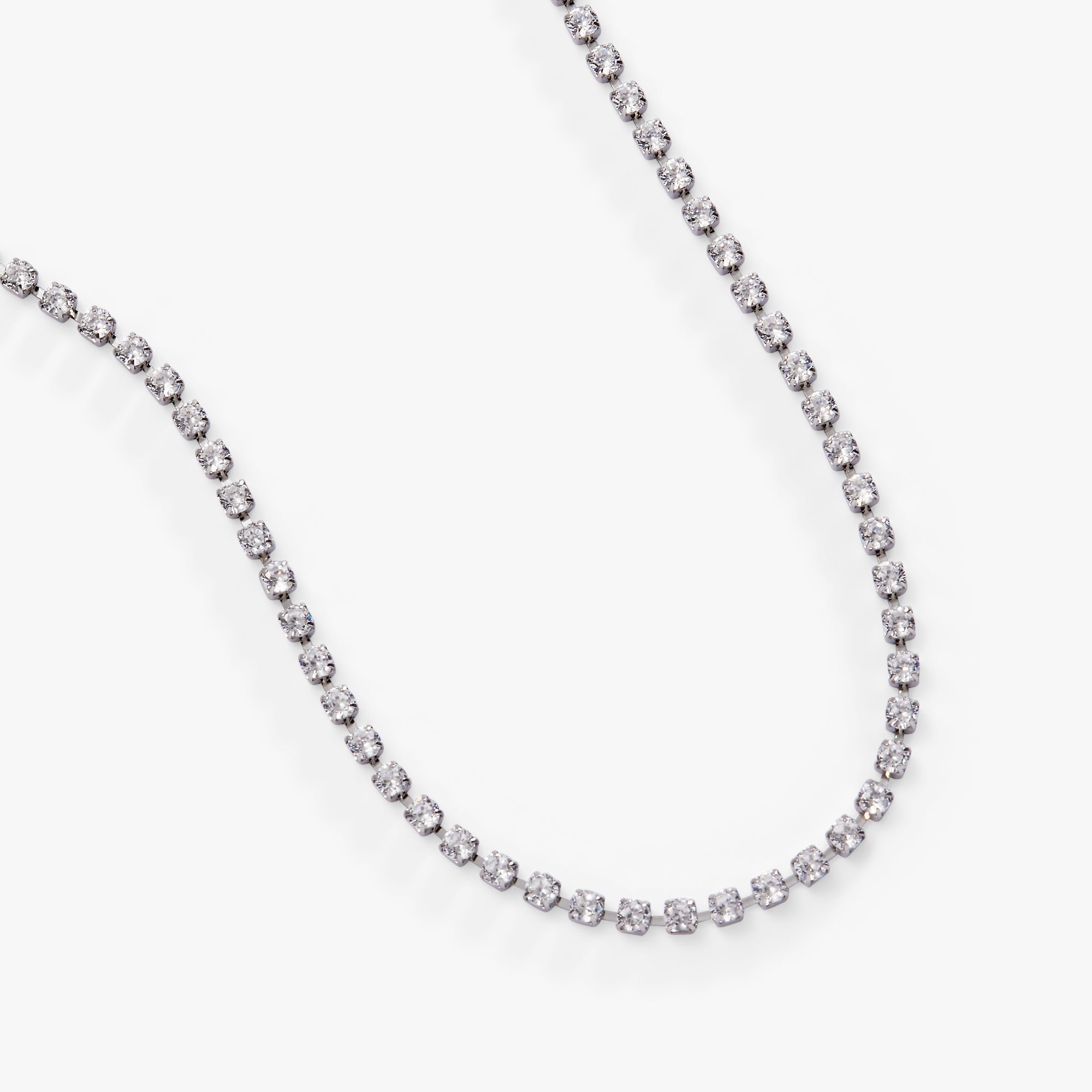 14K Gold Plated Crystal Tennis Chain Necklace for Men & Women - Elegant Layered Necklace for Parties, Weddings & Everyday Wear