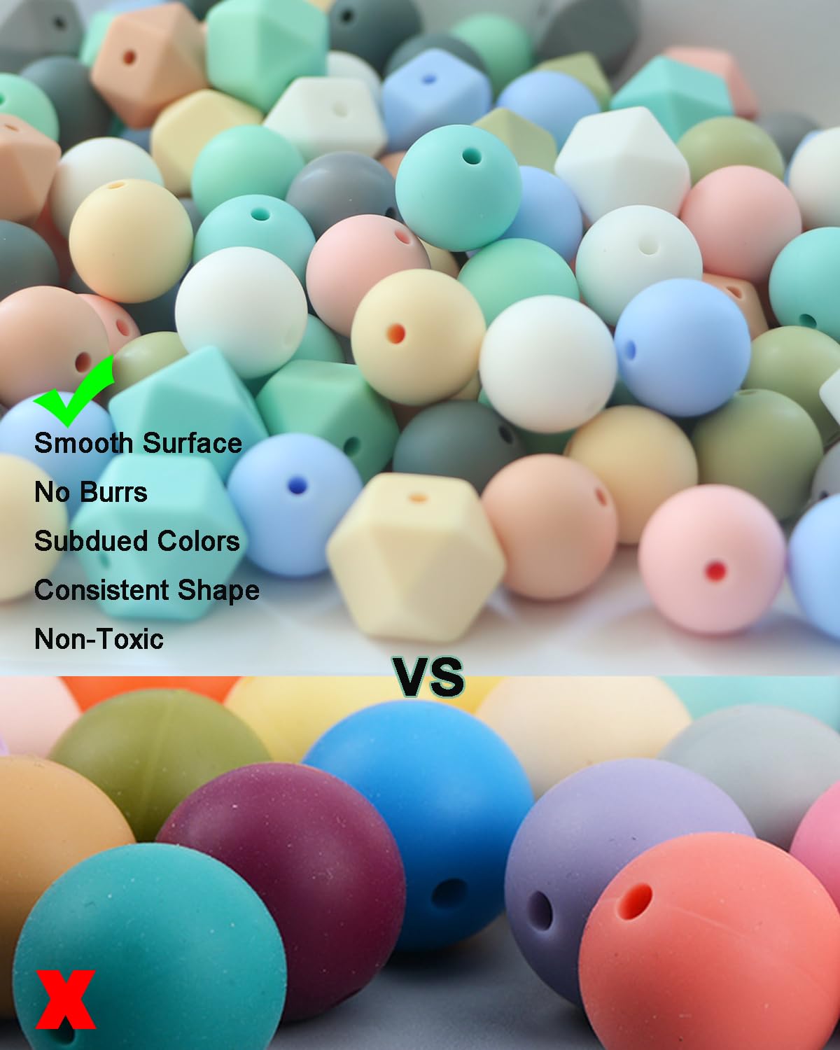 150pcs 15mm Hexagon Silicone Beads Bulk for DIY Keychain, Jewelry & Pen Making - Includes 5M Lanyard & Keychain (Macaron Color) - Perfect for Crafting, Gifts & Accessories